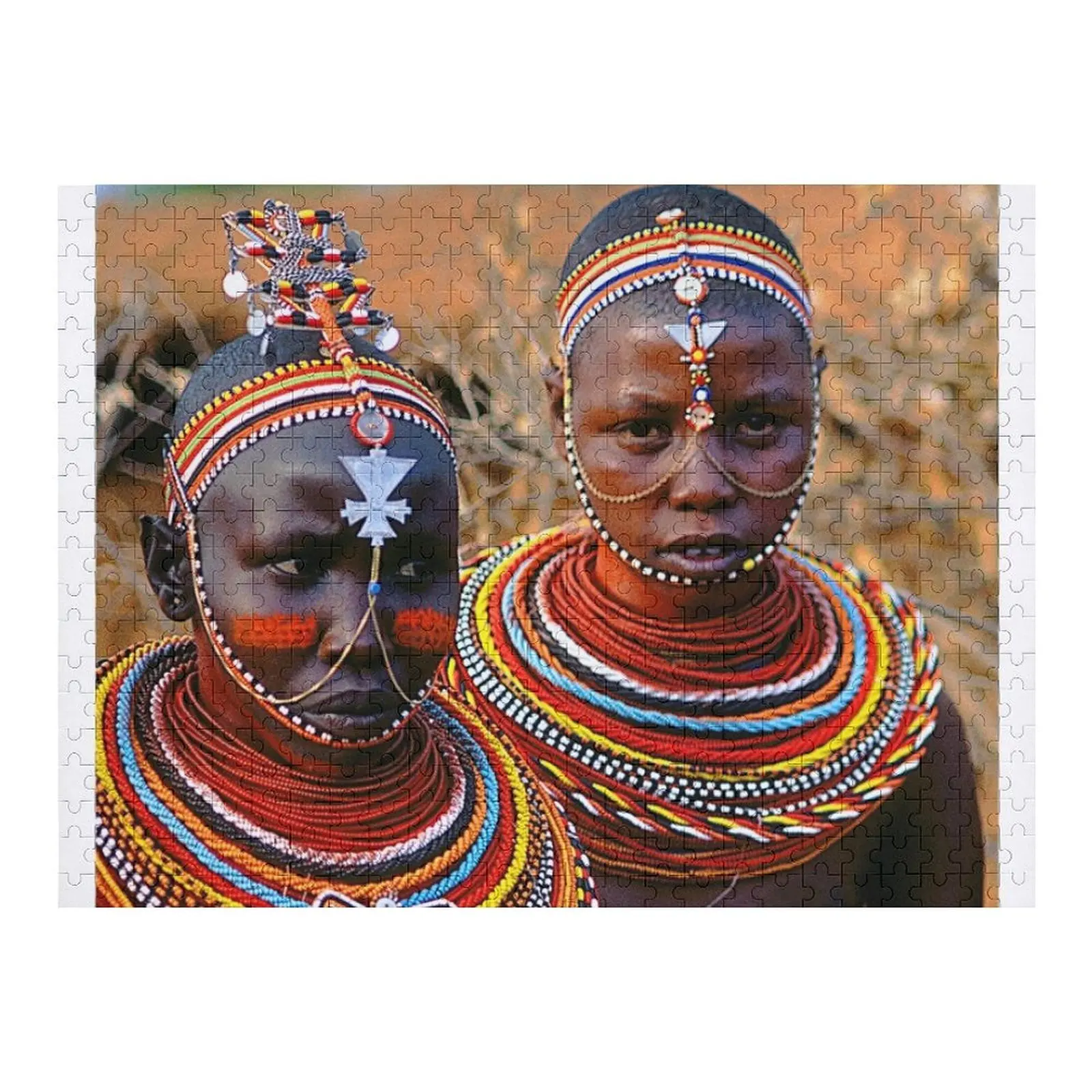 

Two African Maasai Villagers In Kenya, Africa Jigsaw Puzzle Personalised Photo Custom Puzzle