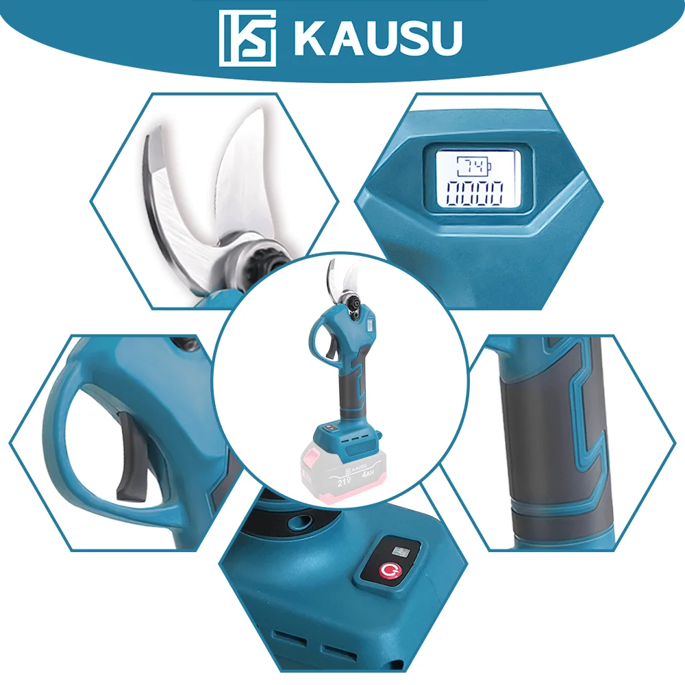 Cordless Electric Scissors Brushless Pruning Shear Fruit Tree Bonsai Pruner Branches Cutter Power Tools For Makita 18V Battery