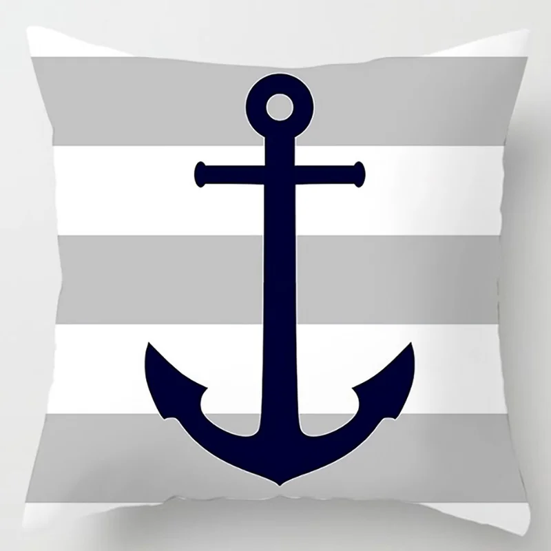 Marine sailor flower pillowcase home office decoration pillow bedroom sofa car cushion cover