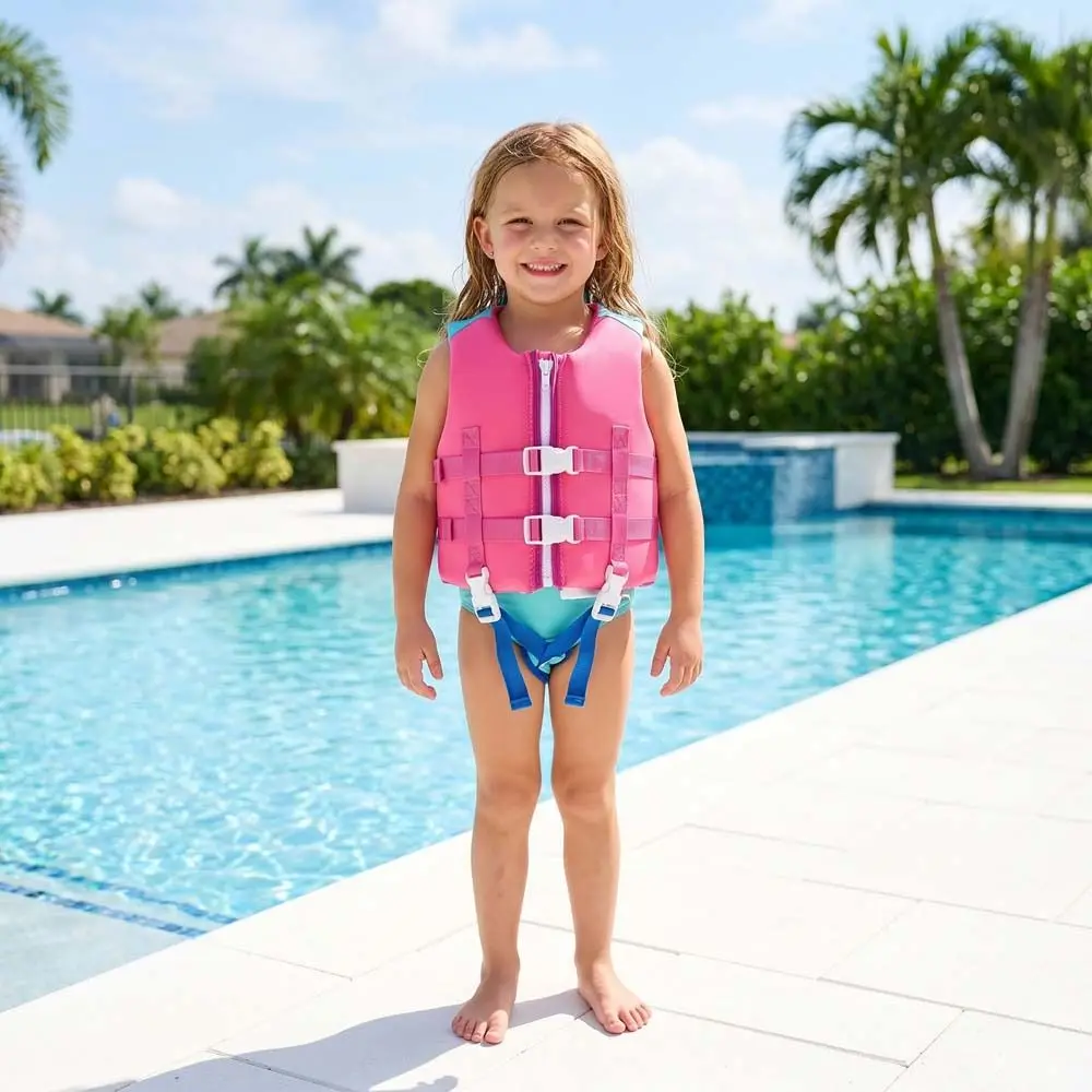 

Not Falling Off Child Buoyancy Vest Anti Rollover Adjustable Baby Swimming Jackets Stable Cartoon Floating Vest Wading Sports