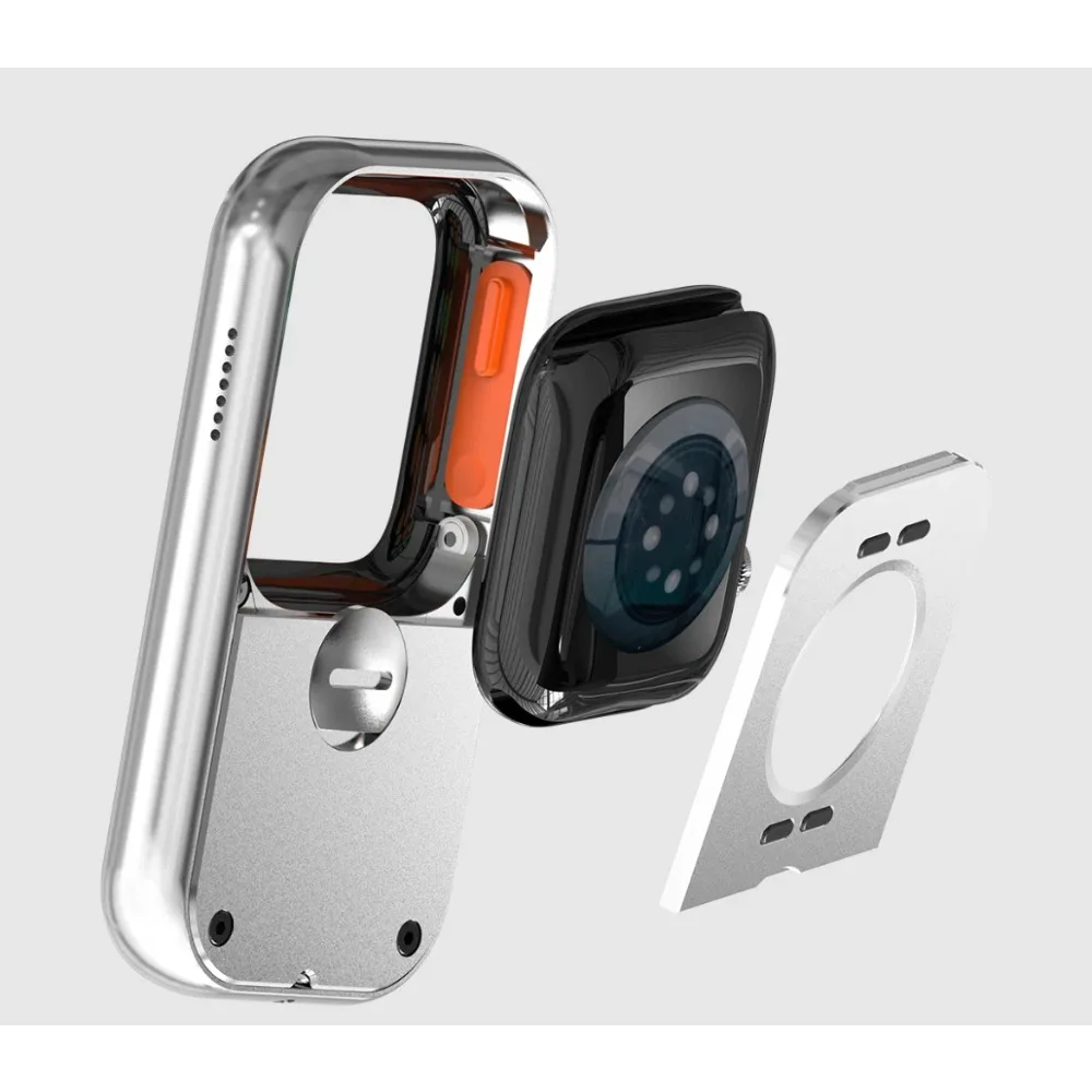 Pour Apple Watch Series, Extension De Fonction 10/9/8/7 Étui De Protection Imprimé En Alliage D'aluminium 3D Pour IWatch, Style