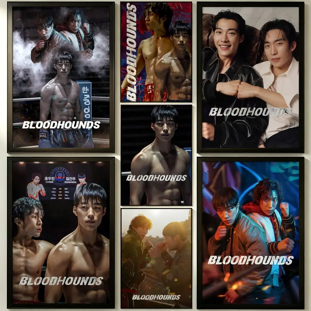 movie Bloodhounds Poster Wall Sticker Poster Decal PP Material Self-Adhesive Waterproof for Living Room Home Wall Decor