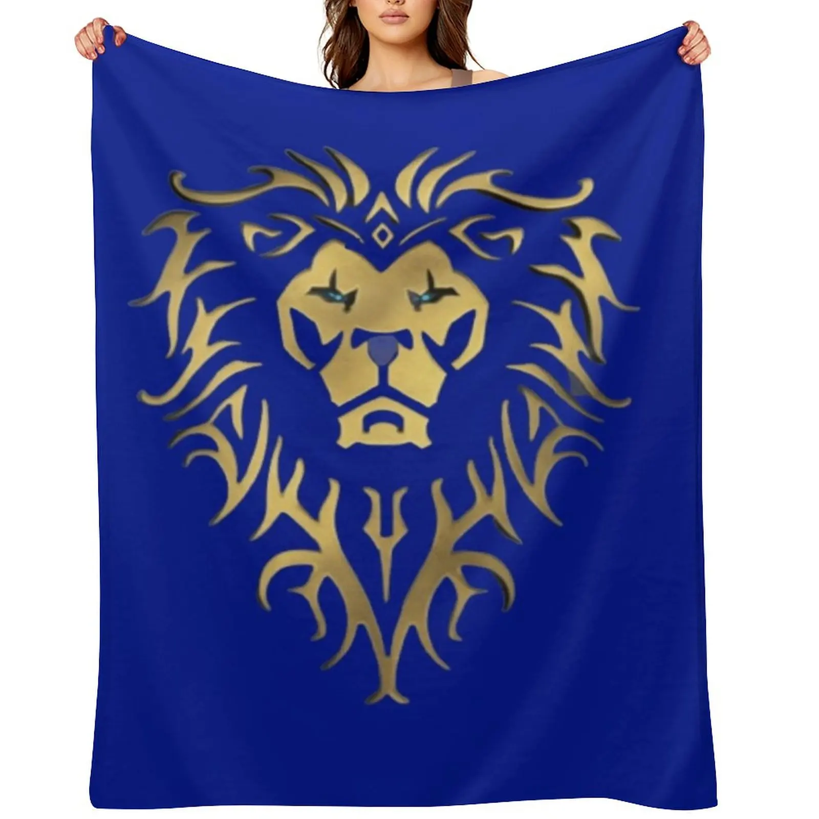 

Alliance logo of the game World of warcraft - WoW - Throw Blanket Furrys Furry Soft Plaid valentine gift ideas Blankets
