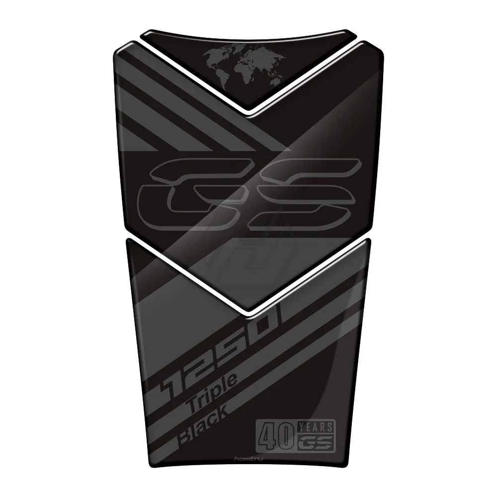 

3D Motorcycle Gas Tank Pad Protection Decals for BMW R1250GS Adventure 40 Years GS Triple Black From 2019