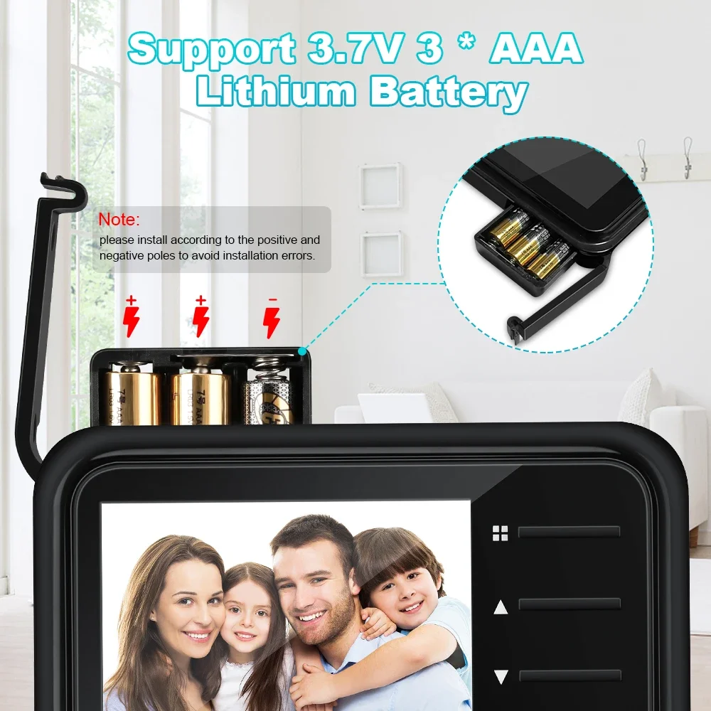 WSDCAM Door Peephole Camera 2.4" LCD Screen Electronic Door Camera Recording IR Night Digital Door Viewer Photo Smart Viewer