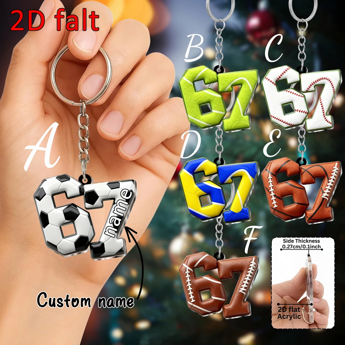 Custom Name 2D Flat Acrylic 