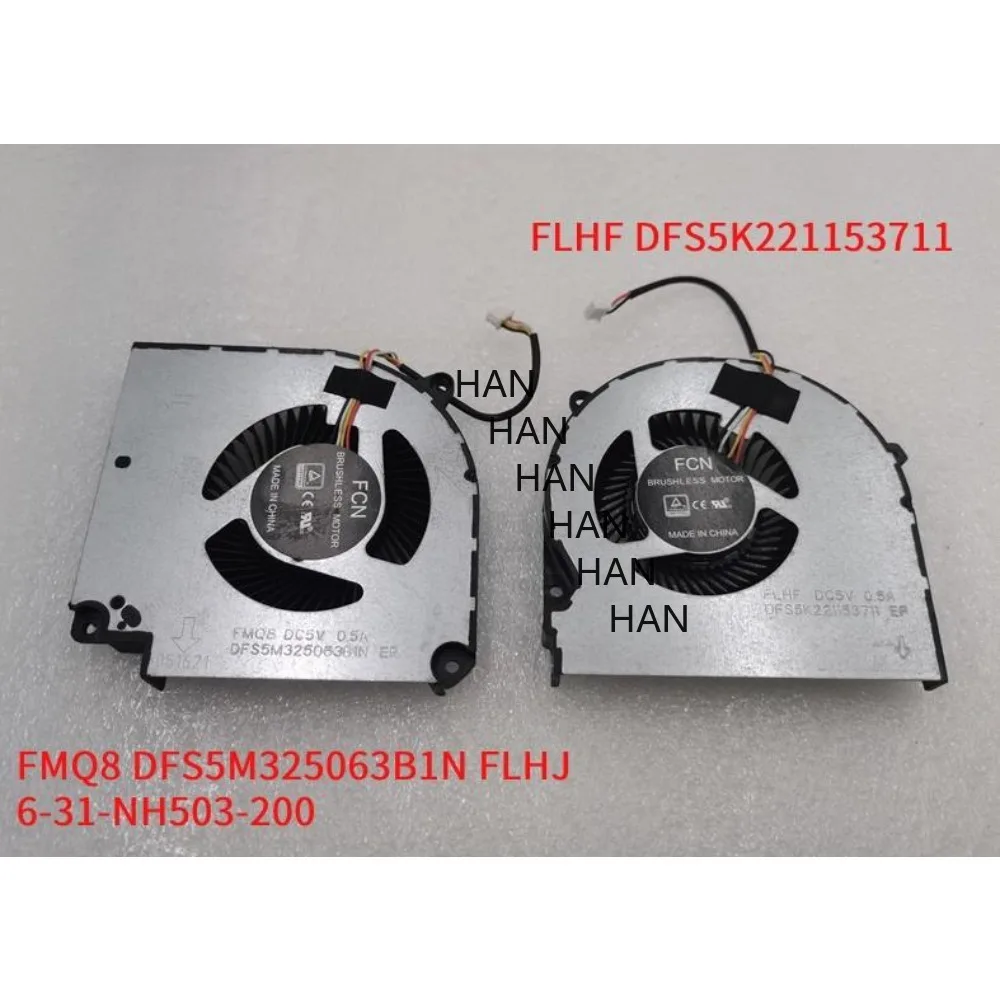 DFS5K221153711 DFS5M325063B1N Laptop CPU GPU Cooling Fan For Z8-CT7NA CT7NT Z8-CR7N1 CU5N G8-CT7NK Radiator Fan 6-31-NH503-200