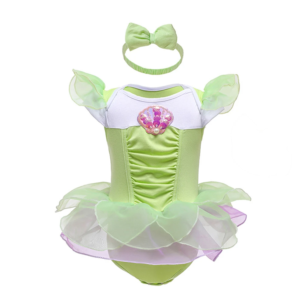 Boutique Christmas Baby Girl Princess Jumpsuit Halloween Party Infant Snow White Tinker Bell Fancy Fairy Bodysuit Summer Clothes