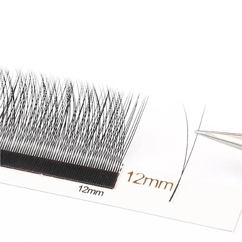 Extensiones de pestañas Negro mate Natural Punta única Forma de U Extensiones de pestañas 2D Y Fans Volumen Pestañas postizas individuales