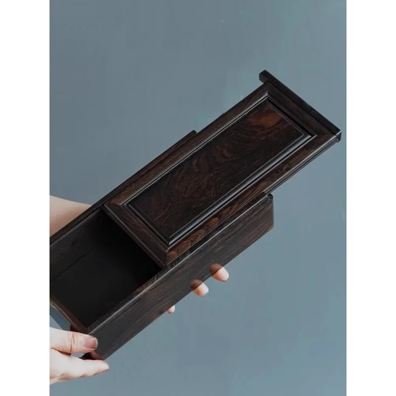 Jewelry box solid wood handmade organ box Wenwan retro storage box