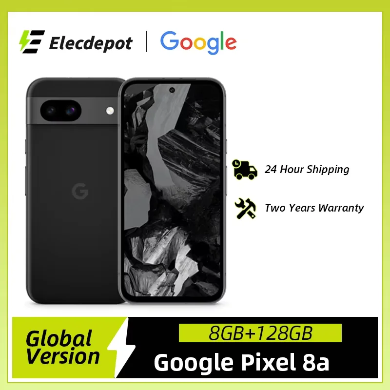 Global Version Google Pixel 8a 5G Smartphone Google Tensor G3 64 MP Quad PD Wide Camera 120Hz OLED Display 4492mAh Battery