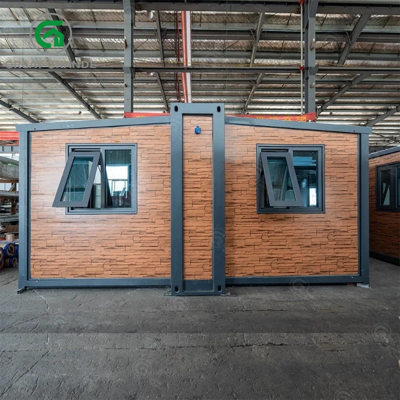 Customized 20ft Prefab Tiny House Modern Prefabricated House With 2 Bedrooms Modular Expandable Home Folding Container House