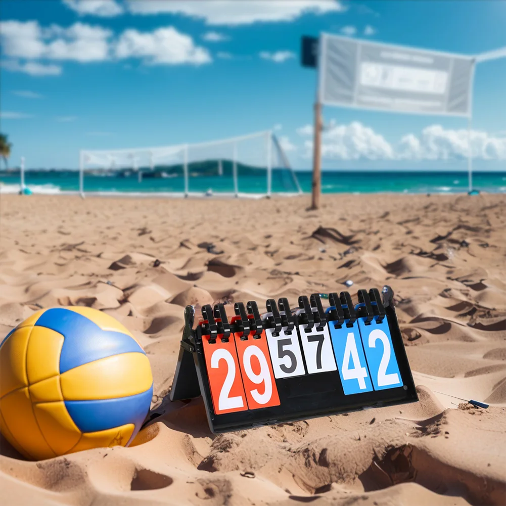 Sports Scoreboard Tabletop Scoreboard 6-Digit Score Keeper Portable Basketball Score Counter For Basketball Badminton Volleyball