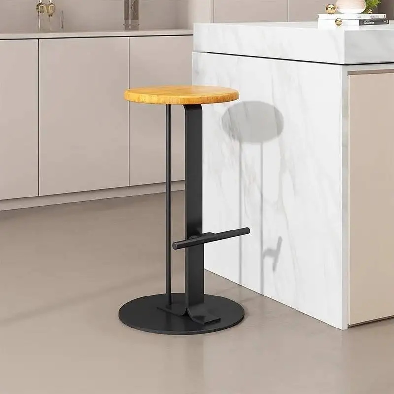 

Простой дизайнерский барный стул из нержавеющей стали, минималистичный скандинавский барный табурет, удобный, для дома и ресторанов, мебель для столовой.