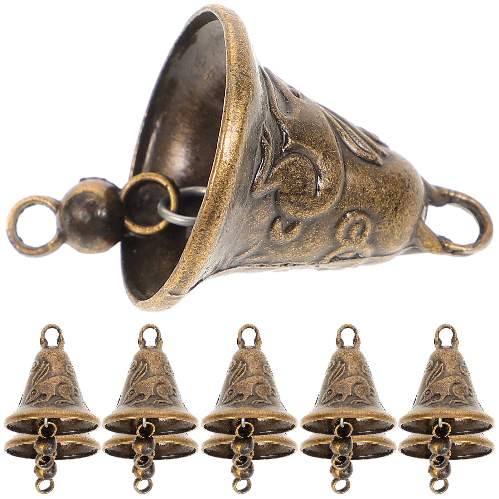 11 Pcs Feng Shui Bell Tiny Bells Crafts Jingle Wind Chimes Bronze for Crafting Hand Doorbell