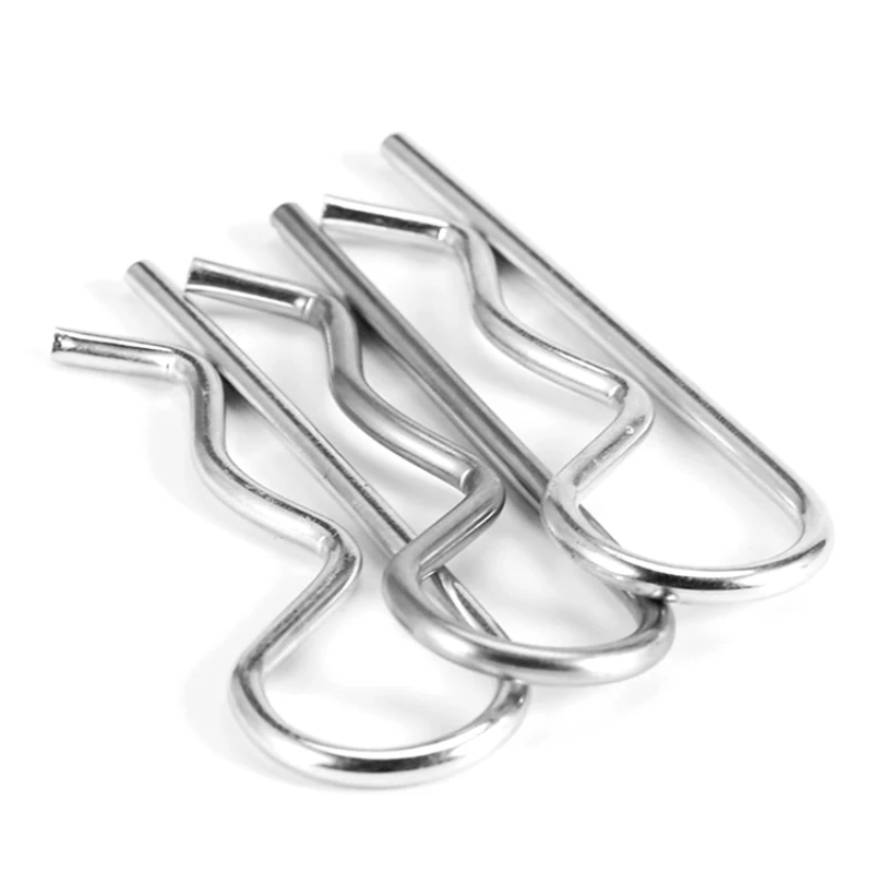 304 Edelstahl R-förmiger Feder-Splint M1.2 M1.5 M1.8 M2 M2.5~ M4 M5 M6 Automobil-Zugstangen-Befestigungselement für Wartungsarbeiten – Detail 3