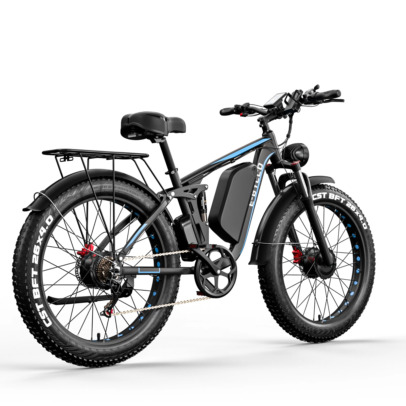 EB-7PRO Electric Bike 52V 32AH Battery 4000W Dual Motor 55km/h E- bicycle Off-Road Full Suspension 26 Inch tire Electric bicycle
