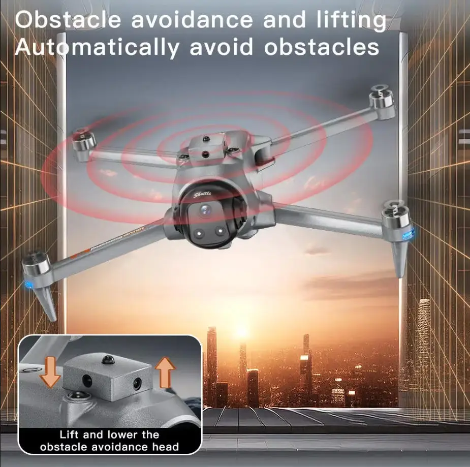 GPS Drone RC 8K Dual Camera Obstacle Avoidance Drone Brushless Large Screen RC Quadcopter  Intelligent Positioning Aircraft