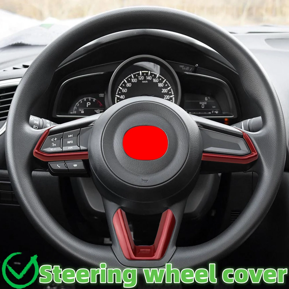 

3 шт./компл., накладка на панель рулевого колеса для Mazda CX-3 CX3 2016 2017 2018, ABS, молдинг, украшение