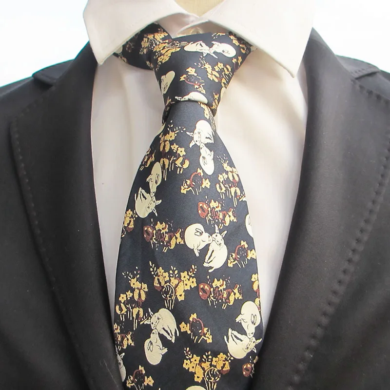

New 8CM Mens Necktie Print Patterns Classic Ties For Man Groom Groomsman Imitation Silk Floral Neckwear Wedding Accessories