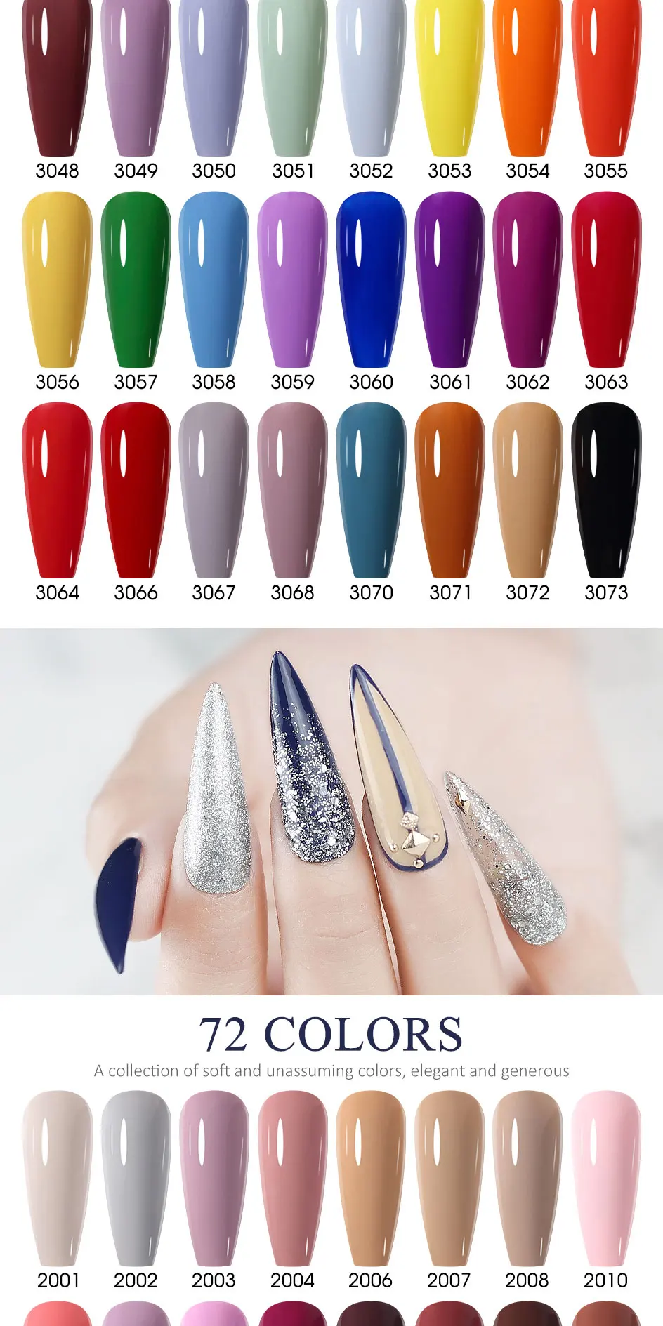 Arte Clavo 4-teiliges Gel-Nagellack-Set 15ml HEMA TPO-frei, ablösbar, UV-LED, Nude Braun Orange, langanhaltend, Nagelkunst, Maniküre für zu Hause – Detail 8