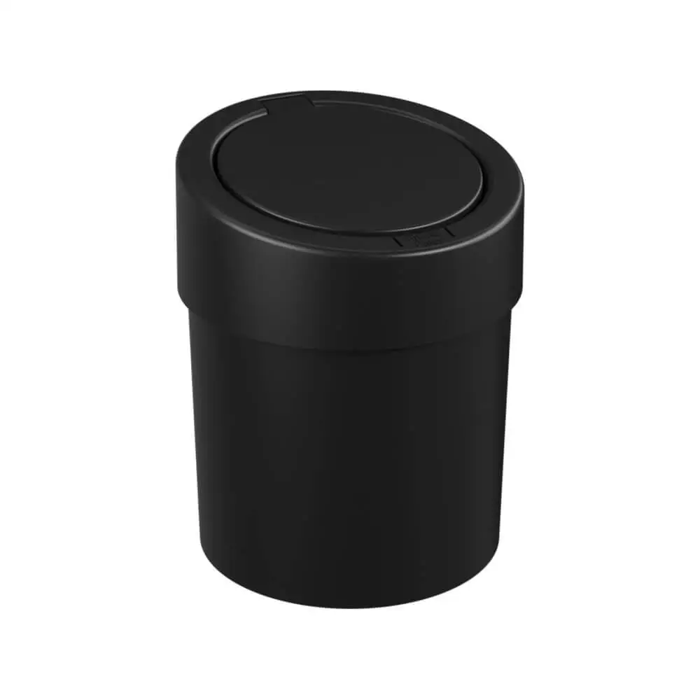 Trash Bin For Kitchen Bathroom Press 5 Liters Black-10908/0008 Coza