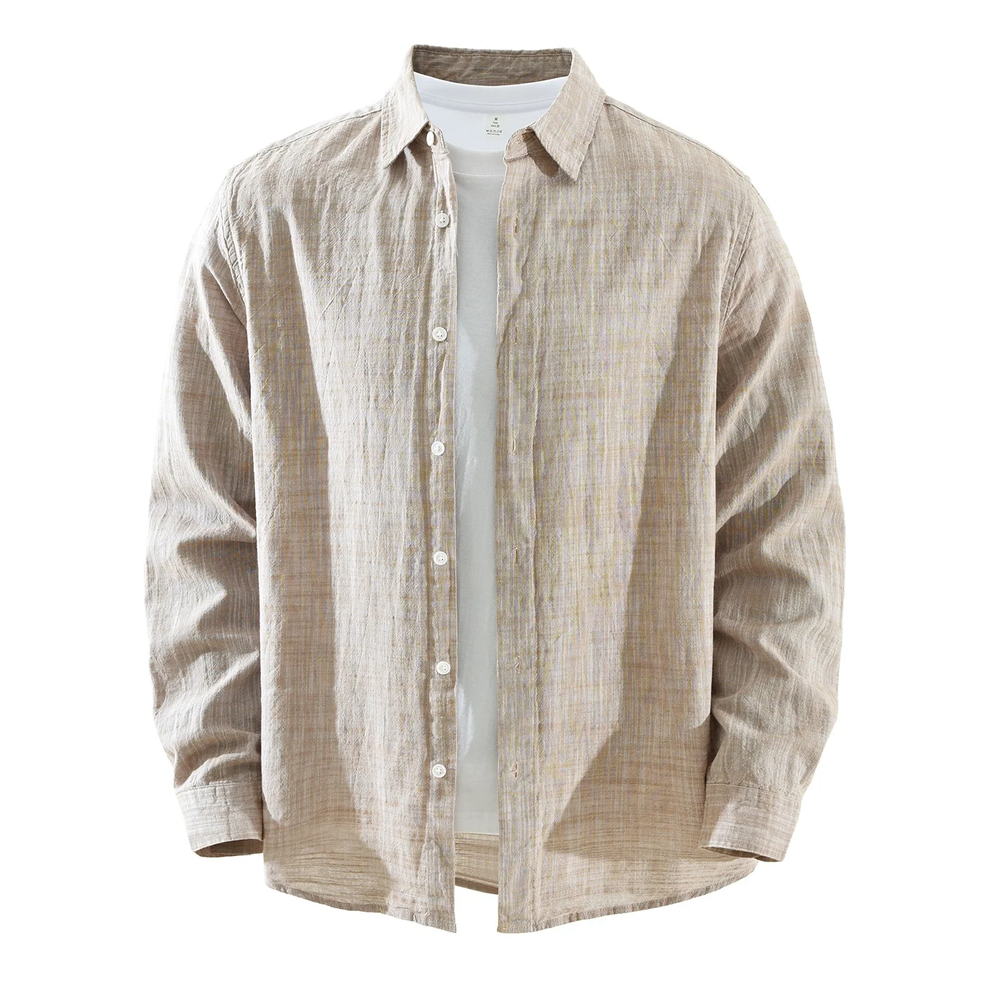 

Japanese Style Thin Pure Cotton Long Sleeve Shirt Men's Fashionable Versatile Artistic Casual Loose Top Daily Wear Spring Summer