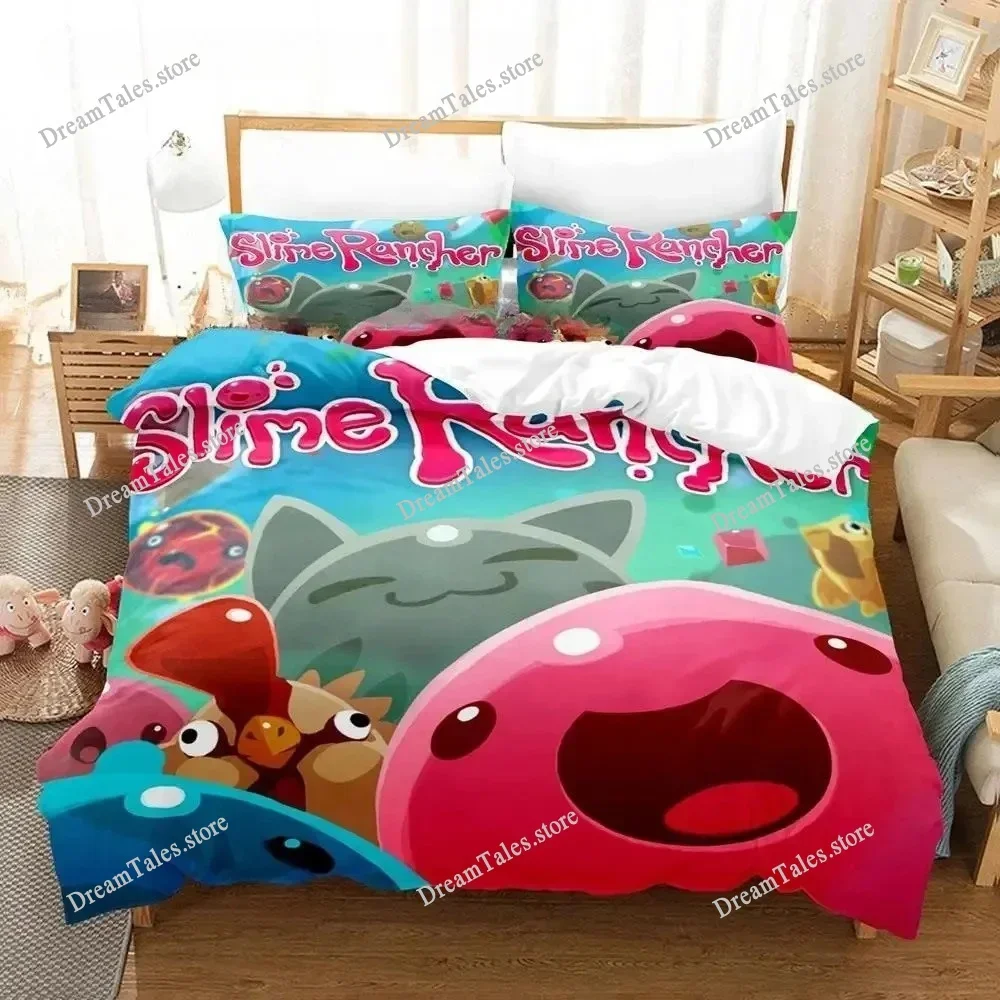 Slime Rancher 2 Bedding Set Single Twin Full Queen King Size Bed Set Adult Kid Bedroom Duvet Cover Sets 3D Print Game Bed Sheet