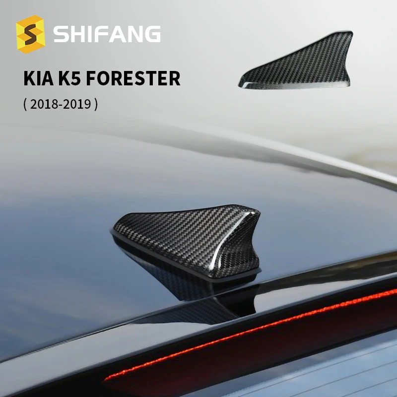 

Roof Antenna Cover Real Hard Dry Carbon Fiber Trim Sticker For Kia K5 Forester 2018-2019 Durable Scratch-resistant No fading Hot