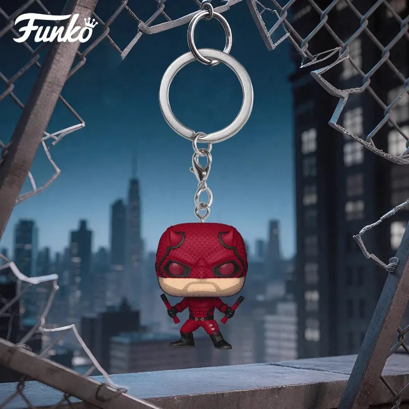 

Подлинное издание FUNKO POP 《Marvel Comics Daredevil брелок》Аниме Экшн Настольное украшение Орнамент Модель Игрушки Коллекционная модель