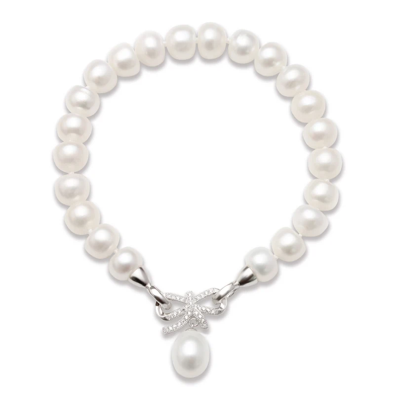 

Fashion Wedding Freshwater button Pearl Bracelet for Women Real Natural Pearl Bracelets Girl Best Gift Birthday Top Quality