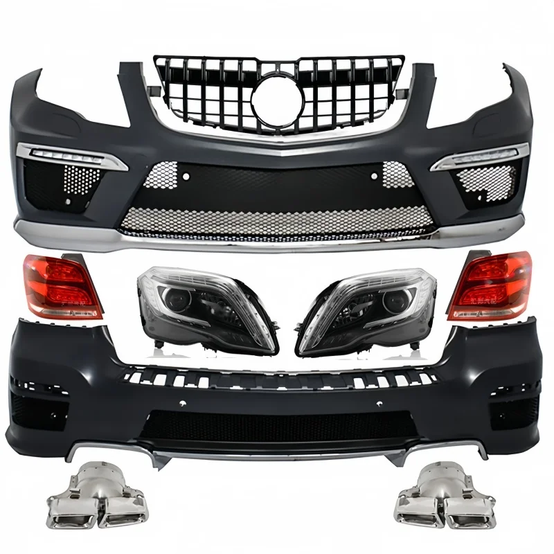 

for 2008-2015 GLK-Class. X204 Modification for GLK63 Body Kit with Front Rear Bumper Lip Tailpipe.