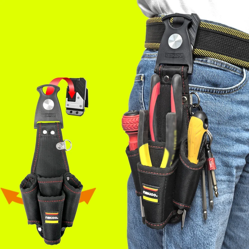 Quick Hanging Tool Kit, Electrician Waist Bag,  Disassembly Multi-function Portable Tool Storage Bag  For Screwdriver Pliers