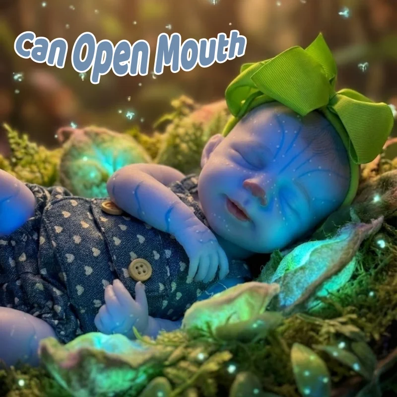 

13Inch/33CM Avatar Open Mouth Painted Hair Pascale Soft Silicone Bebe Reborn Girl Doll 3D Painted Skin bebe reborn de silicona