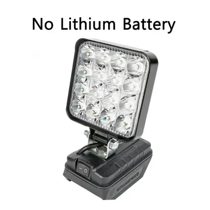 Portable Cordless LED Flood Light For Makita 18V Battery 3 Brightness Modes For Camping Hiking Emergency Car Repair Workshop Use