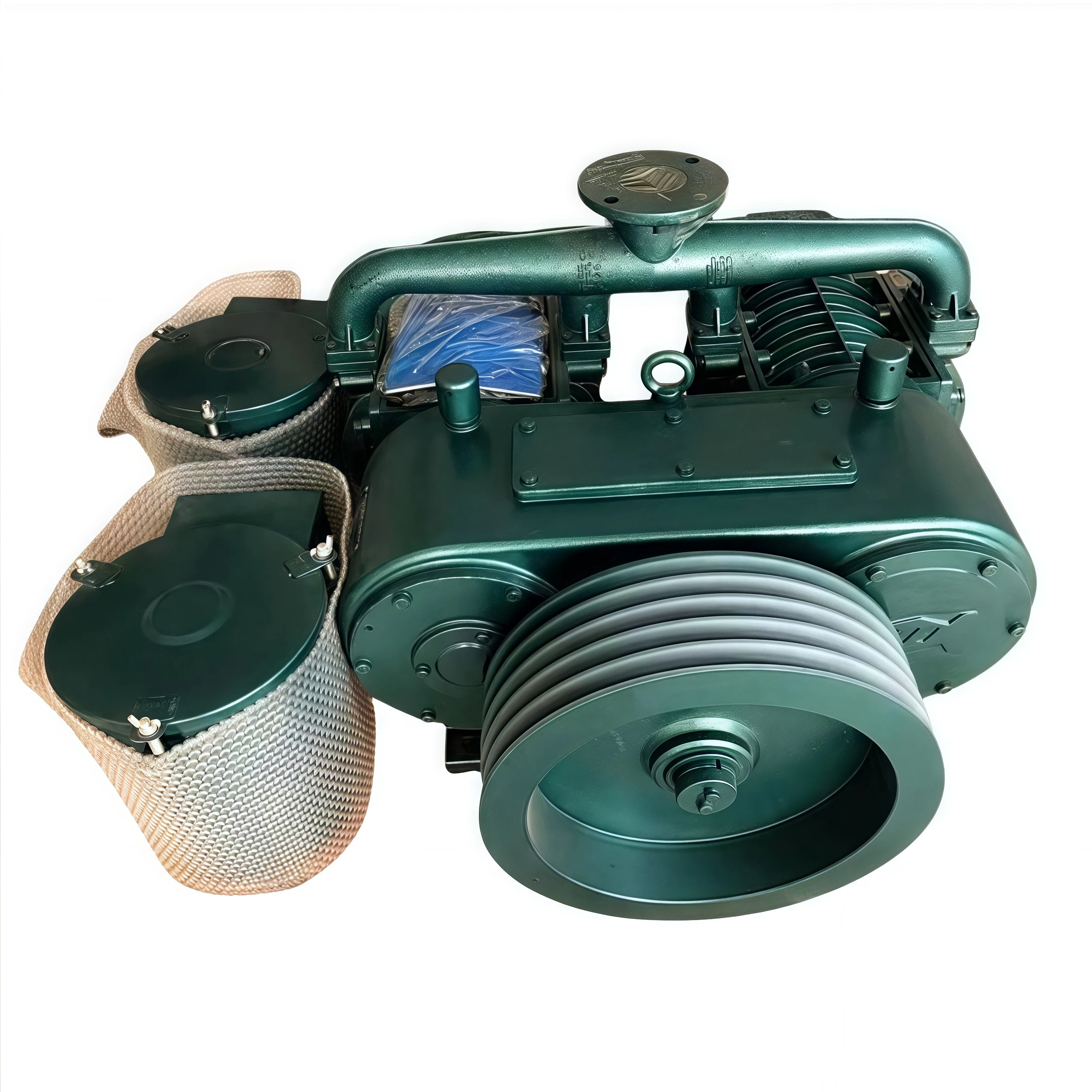 Double-cylinder Oil-Free Reciprocating High-displacement Air Compressor Pump Portable Design for Bulk Tank Trucks Made China