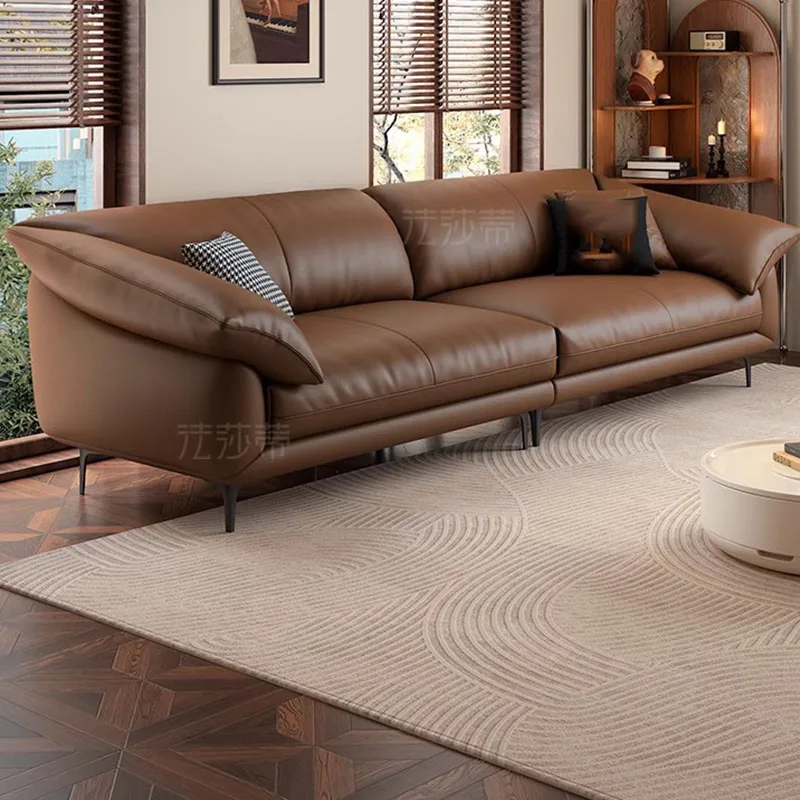 

Relax Scratch Protector Living Room Sofa Vintage Leather Sectional Corner Living Room Sofas Recliner Large Divano Home Furniture