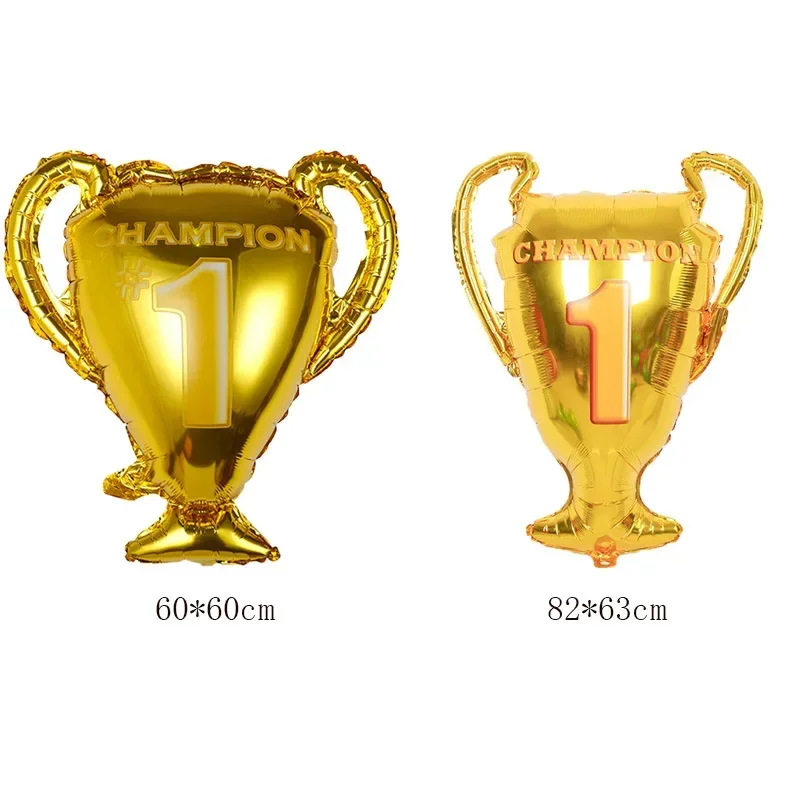 Sports Theme Gold Cup Champion Trophy Party Celebration Decoration Supplies Aluminum Film Balloons