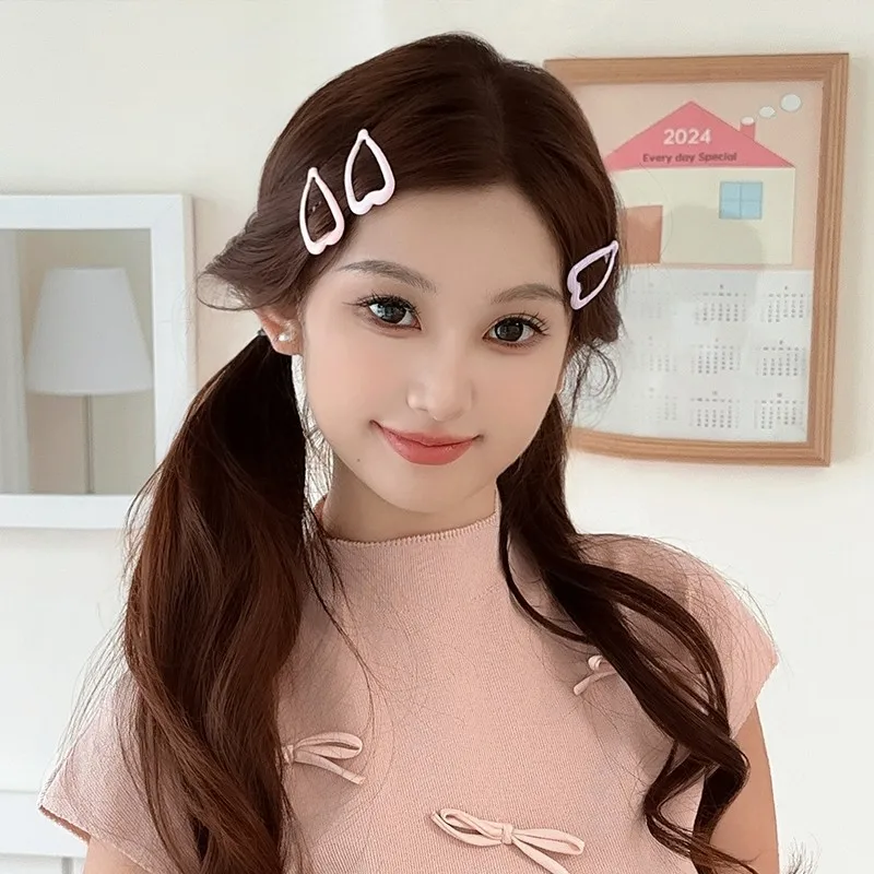 

4Pcs/set Pink Cute Heart Star Hair Clips for Women Girls Sweet Hairpin Barrettes Fashion BB Clips Hair Accessories Gift Заколки