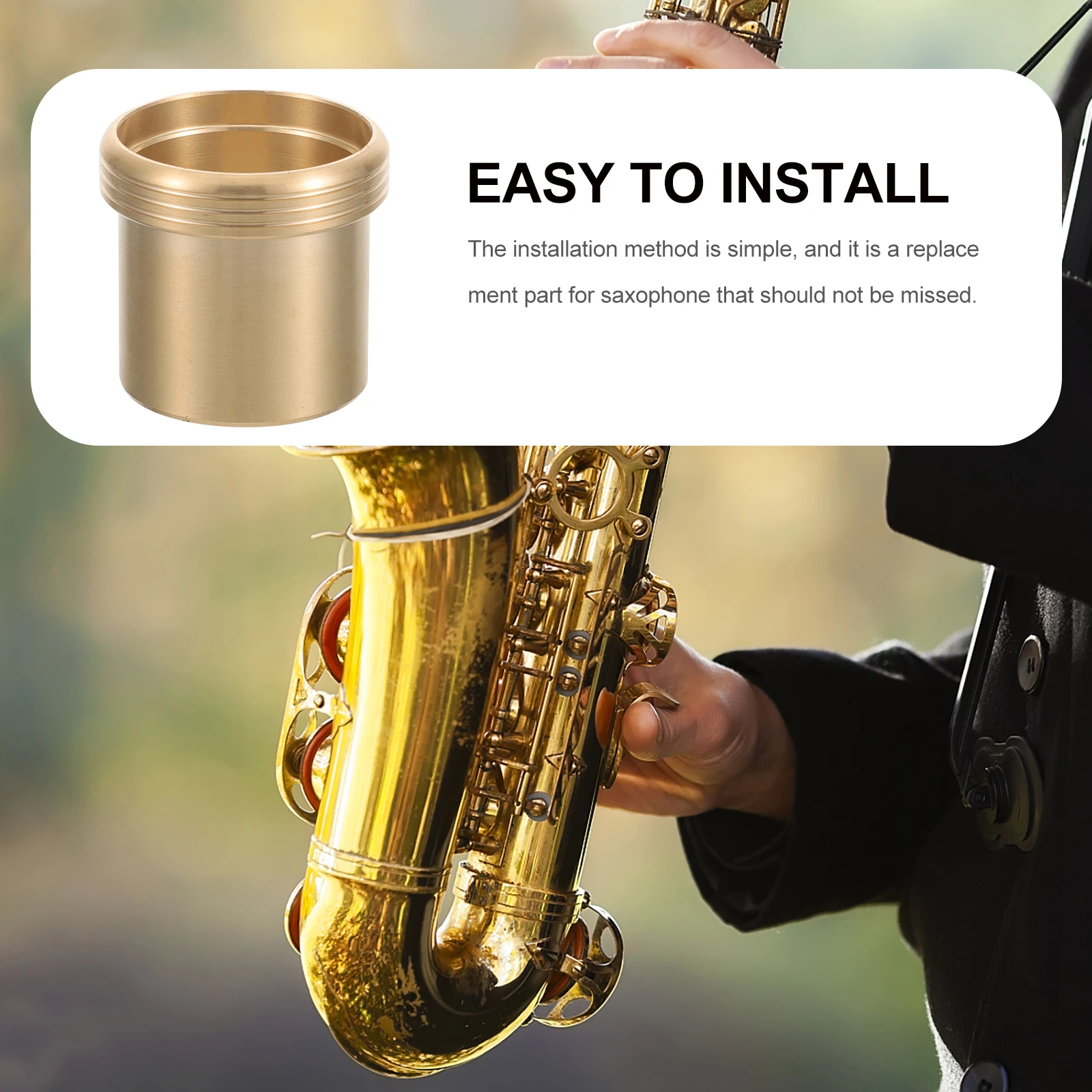 

Saxophone Bend Hoop Sax Accessories Metal Durable Compatible Alto Tenor Easy Installation Accessories Part Socket