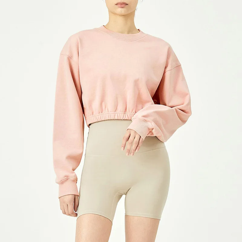 100% Katoenen Trui Met Lange Mouwen Voor Dameskleding Elastische Taille Ronde Hals, Losse Truien Voor Herfstkleding Vakantie