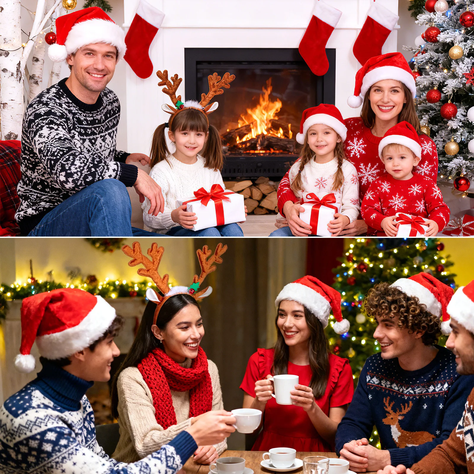 

Adjustable Soft Antler Headband For Kids Women Girls Christmas Party Birthday Celebration Hair Accessory