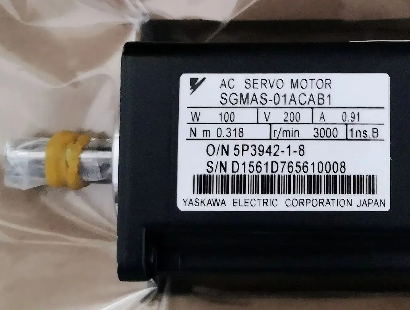 

SGMAS-01ACAB1 Brand New Servo Motor，Fast shipping，In Stock，SGMAS 01ACAB1