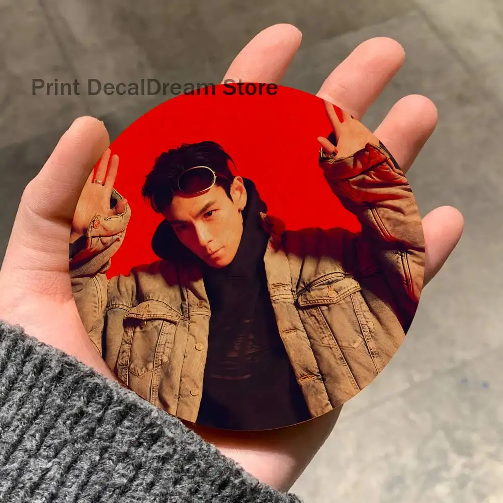 For T-Top C-Choi Seung hyun 2026 2D Pattern round Wooden Coaster Decorative Coffee Cup for Use in Coffee Shops Bars Wine Beer 6