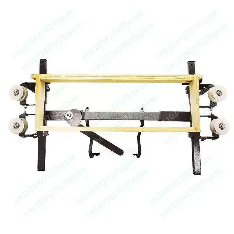 Wooden honeycomb frame threading device, nest frame tightener, beekeeping accessory threading device