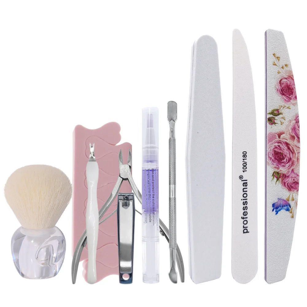 

Manicure tool set, exfoliating scissors, manicure strips, household manicure storage box, nail file