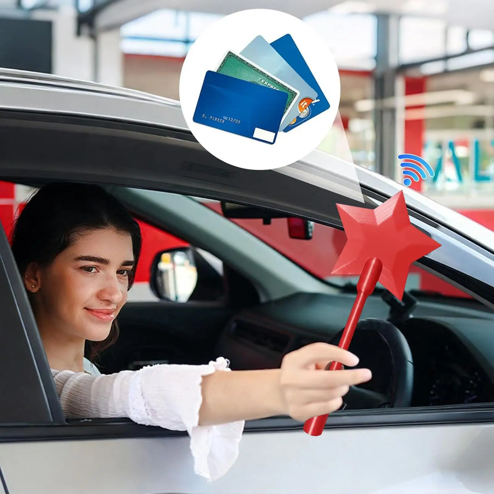 Credit Card Wand 3D Printed Payment Stick Contactless Payment Card Holder for Kids Teens Adults Tech Lovers Cosplay Fans
