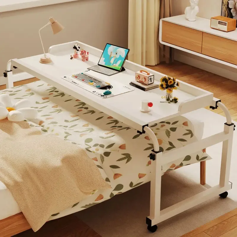 Adjustable Height And Length Laptop Desk Overbed Table Movable for Living Room Bedroom Computer Table