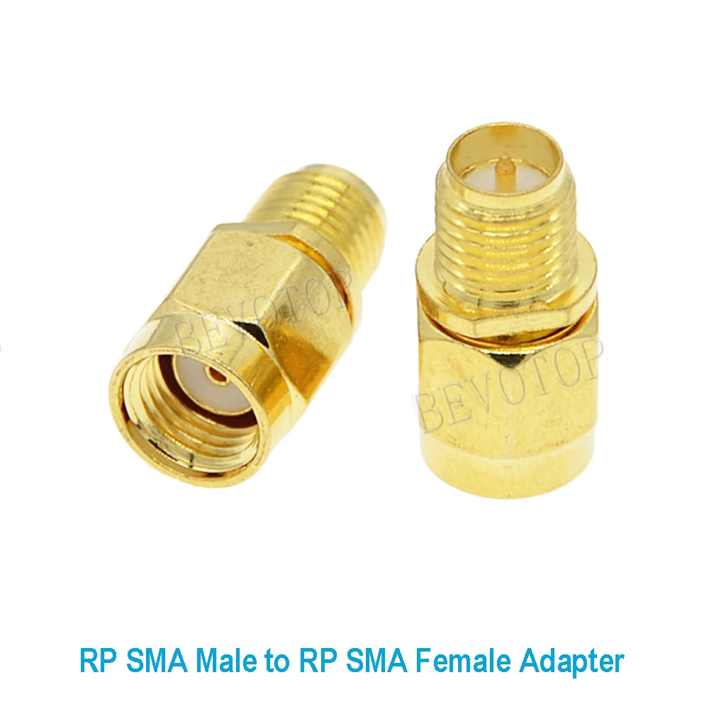 100PCS/Lot RF Coaxial Adapter RP-SMA Male to RP-SMA Female Jack Connector for Radio Antenna Signal Converter