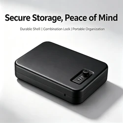 Portable Password Gun Safe Box Small Travel Pistol Safe Solid Steel Handgun Lock Box for Car Gun Safes for Home Handgun Lock Box